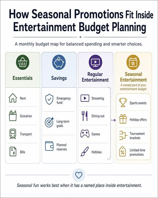 Budget categories for seasonal entertainment